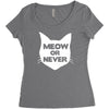 meow or never cat Women's Triblend Scoop T-shirt