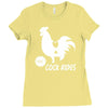 cock rides funny Ladies Fitted T-Shirt