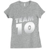 team 10 silver Ladies Fitted T-Shirt