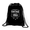 original parts vintage established 1955 perfectly aged Drawstring Bags