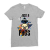 who loves pugs Ladies Fitted T-Shirt
