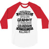 Super Cool Grammy Of A Freaking Awesome Grandson 3/4 Sleeve Shirt