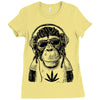 monkey hipster Ladies Fitted T-Shirt