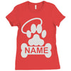 personalized paw halo Ladies Fitted T-Shirt