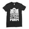 training to unlock my titan form Ladies Fitted T-Shirt