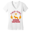 This Girl Loves Her German Shepherd Women's V-Neck T-Shirt