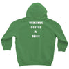 weekends coffe and dogs white back Youth Hoodie