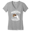 pawsitive catitude Women's V-Neck T-Shirt