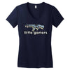 litle gamers Women's V-Neck T-Shirt