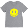 smiley face mens V-Neck Tee