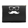 mustache glasses nerd Accessory Pouches