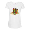 Rubik Cube Maternity Scoop Neck T-shirt