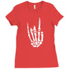 skeleton hand Ladies Fitted T-Shirt