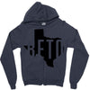 Beto Texas Map Zipper Hoodie