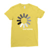 buffering  funny retro loading computer console fashion party Ladies Fitted T-Shirt