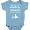 i'm tired of football! Baby Bodysuit