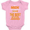 all men are created equal but only the best are born in january 1 Baby Bodysuit