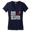 bears beets battlestar galactica Women's V-Neck T-Shirt