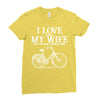 i love when my wife lets me buy another bike Ladies Fitted T-Shirt