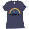 I Am Voting Yes Ladies Fitted T-Shirt