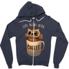 owl coffee Zipper Hoodie