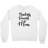 badass feminist cat mom Crewneck Sweatshirt