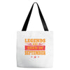 Legends Are Born In September Tote Bags