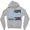 hope love cure stomach cancer awareness Zipper Hoodie