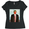 Rene Magritte Parody Impeach Trump Women's Triblend Scoop T-shirt