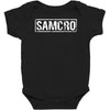 samcro funny retro biker gang sons fancy dress anarchy vintage Baby Bodysuit