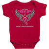 my hero is now my angel breast cancer awareness Baby Bodysuit