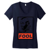 fool b.a. baracus Women's V-Neck T-Shirt