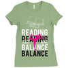 Reading Yoga Wine Balance Ladies Fitted T-Shirt