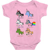 unicorn funny Baby Bodysuit