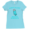 ain't easy being wheezy Ladies Fitted T-Shirt