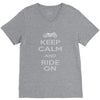 keep calm and ride on V-Neck Tee