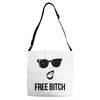 free bitch Adjustable Strap Totes