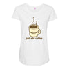 funny retro coffee Maternity Scoop Neck T-shirt