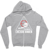 battle ground chicken dinner Zipper Hoodie