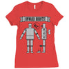 onward robots! &ndash; by chris ware Ladies Fitted T-Shirt