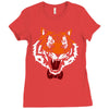 tiger bow tie Ladies Fitted T-Shirt