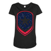 land of the free shield Maternity Scoop Neck T-shirt