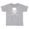 biker pirate skull bones swords Toddler T-shirt