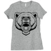 angry bear head Ladies Fitted T-Shirt