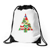 christmas tree made of bells stocking santa Drawstring Bags