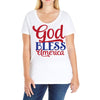 god bless america Ladies Curvy T-Shirt