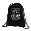 true friend (boxer) Drawstring Bags