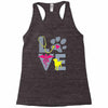 love teal best trending Racerback Tank