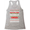 santa only comes once a year grandad is always here to cheer Racerback Tank