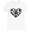 cat love paw Ladies Fitted T-Shirt
